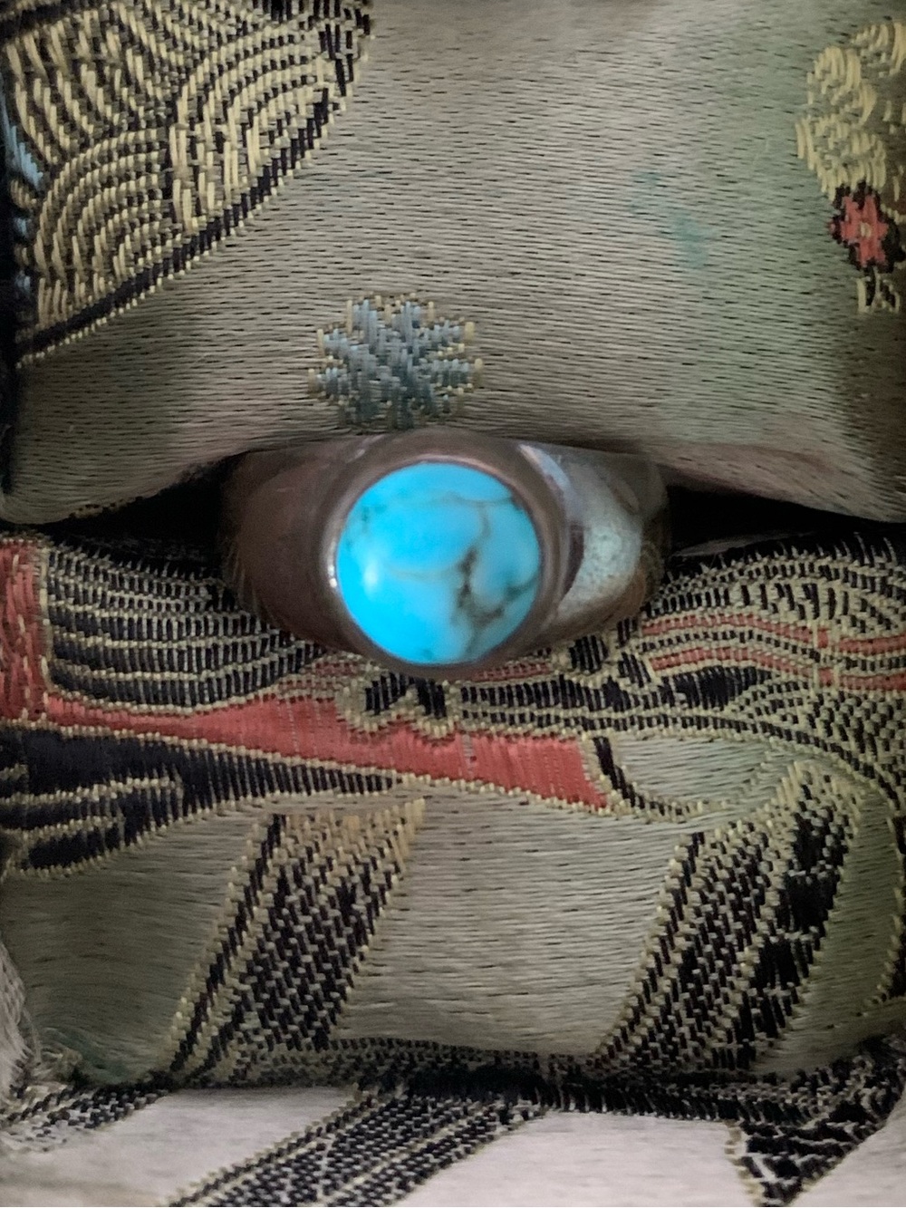 Turquoise Stone Ring in Blue - Women Jewelry